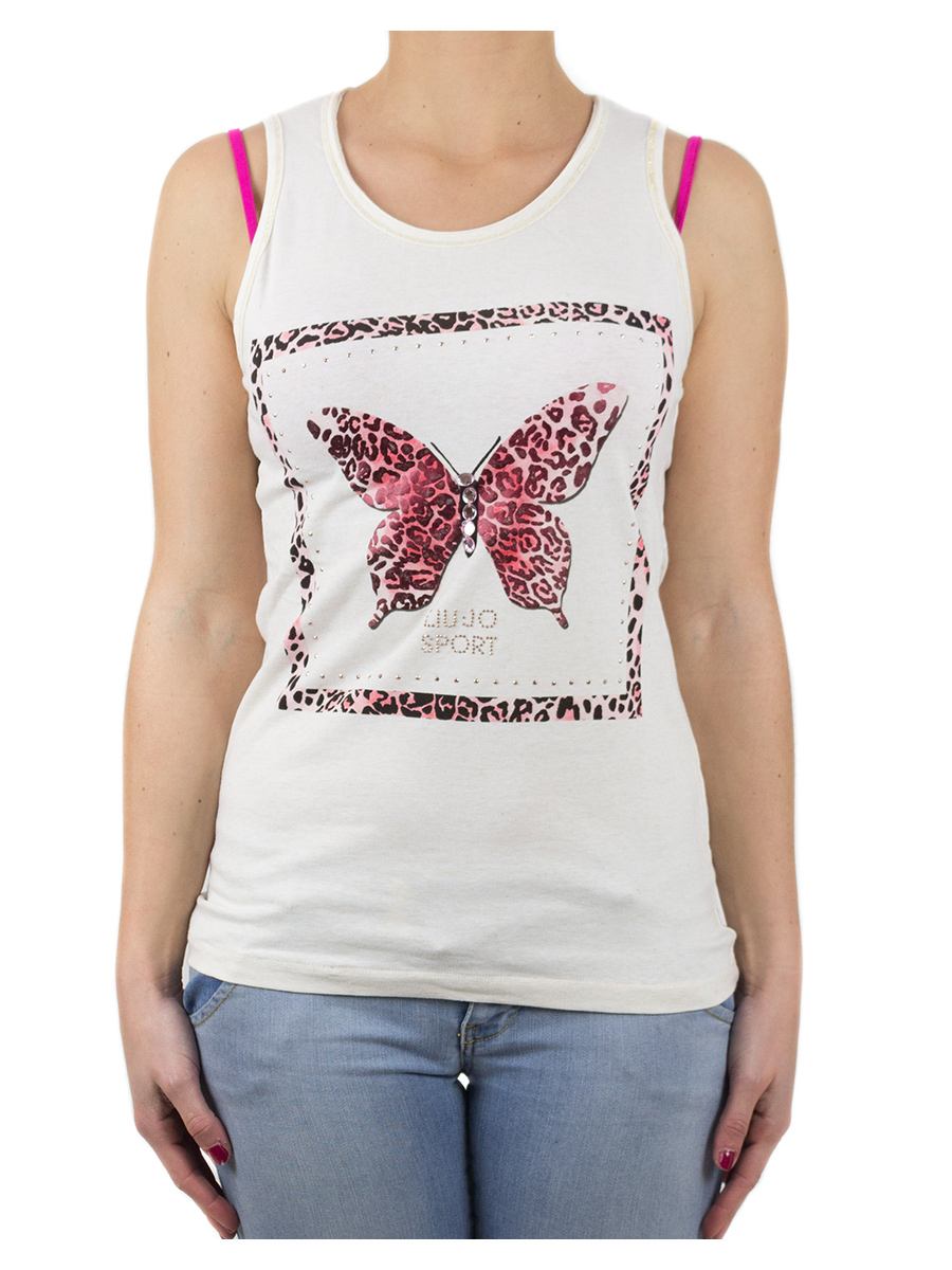 Canotta-Donna-con-Farfalla-T16013J7662---Liu-Jo-Sport Canotta-Donna-con-Farfalla-T16013J7662---Liu-Jo-Sport