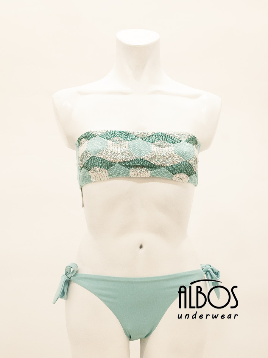 Bikini Fascia tutto Ricamo Pagliuzze RGE02 - Valery Prestige Bikini Fascia tutto Ricamo Pagliuzze RGE02 - Valery Prestige