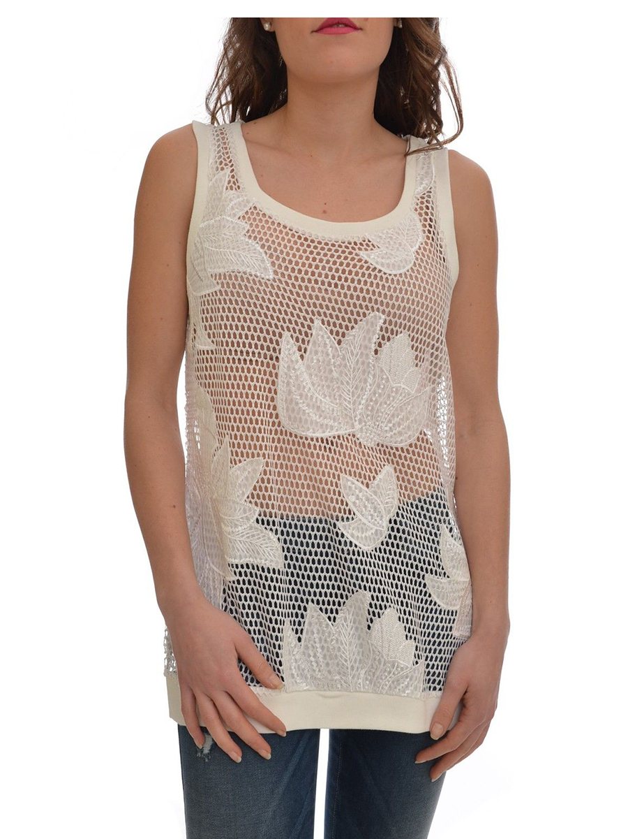 Canotta-Donna-in-Rete-Bianca-T16089-J7692---Liu-Jo-Sport