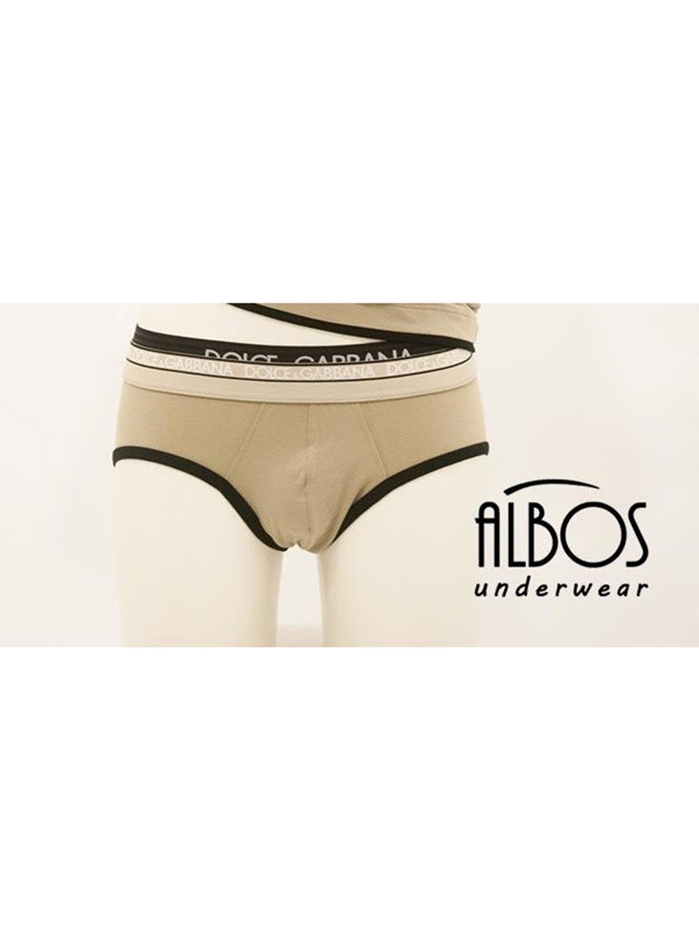 Slip-Elasticizzato-in-Cotone-Kaki-M11564-OME51-M9484---Dolce-&-Gabbana
