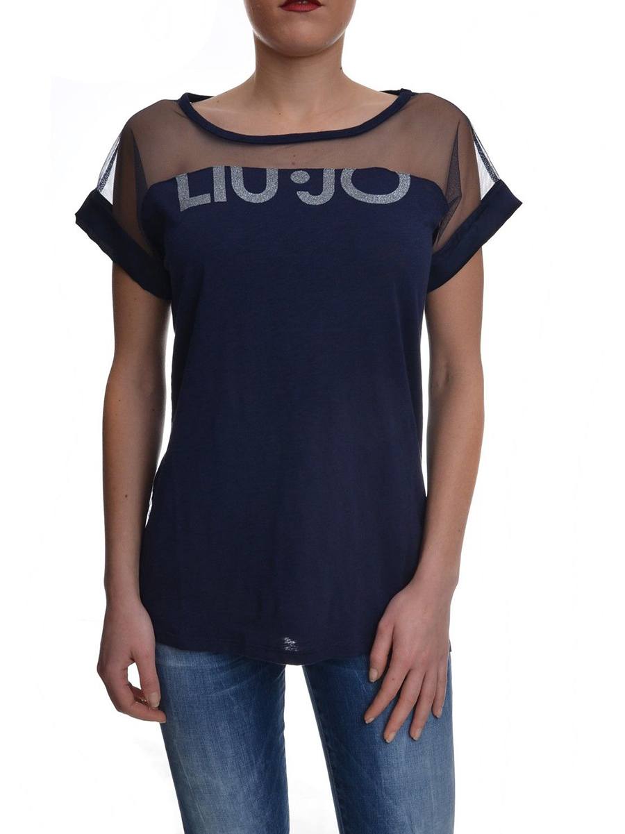 T-Shirt Donna con Raso Blu T16176 J8959 - Liu Jo Sport | Albos Underwear -  Shop Online Intimo