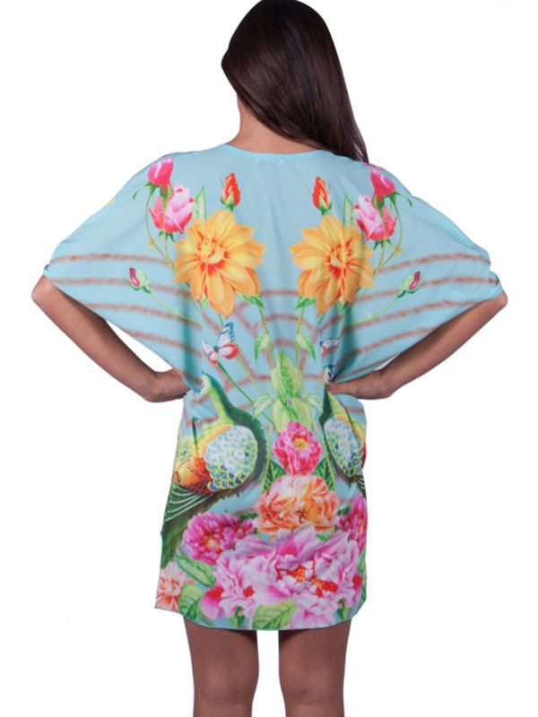 Abito-Kimono-in-Tessuto-Georgette-Celeste-16P154A---Pin-Up-Stars- Abito-Kimono-in-Tessuto-Georgette-Celeste-16P154A---Pin-Up-Stars-2