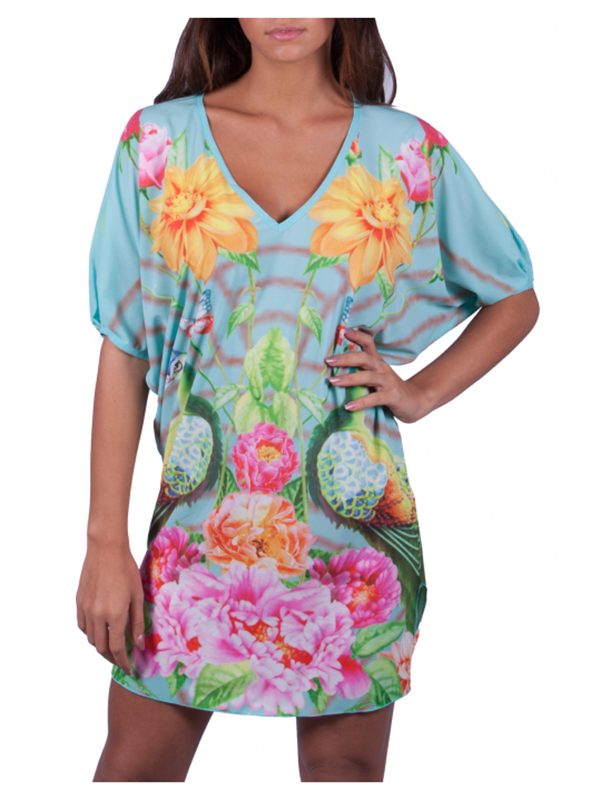 Abito-Kimono-in-Tessuto-Georgette-Celeste-16P154A---Pin-Up-Stars-2 Abito-Kimono-in-Tessuto-Georgette-Celeste-16P154A---Pin-Up-Stars-2