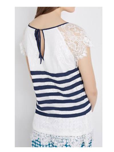Maglia-in-Pizzo-a-Righe-V16106-J7763---Liu-Jo-Sport