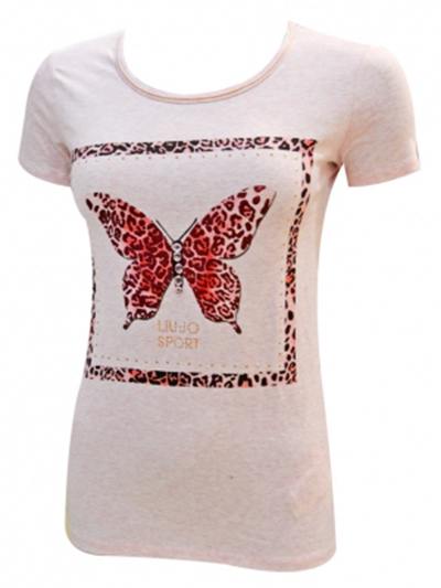 T-Shirt-Donna-Stampa-Farfalla-Beige-T16195-J7662---Liu-Jo-Sport T-Shirt-Donna-Stampa-Farfalla-Beige-T16195-J7662---Liu-Jo-Sport