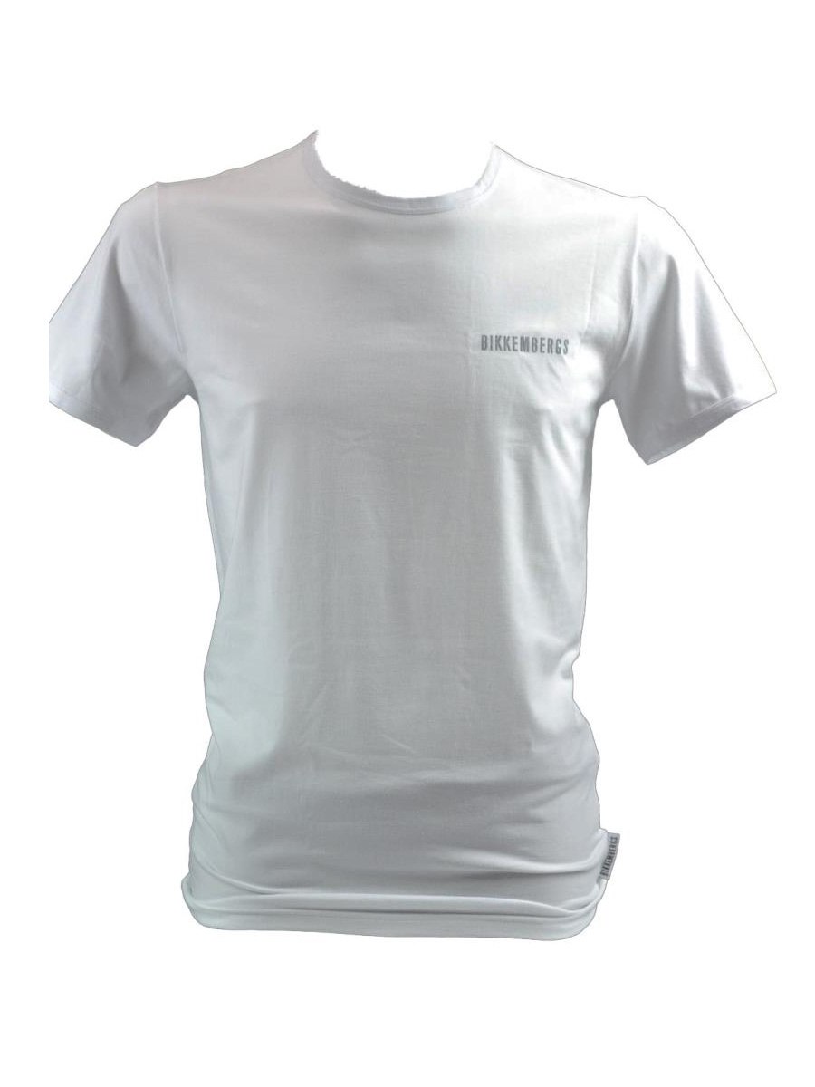 T-Shirt-Uomo-Bianca-B41308T48-1100---Bikkembergs T-Shirt-Uomo-Bianca-B41308T48-1100---Bikkembergs