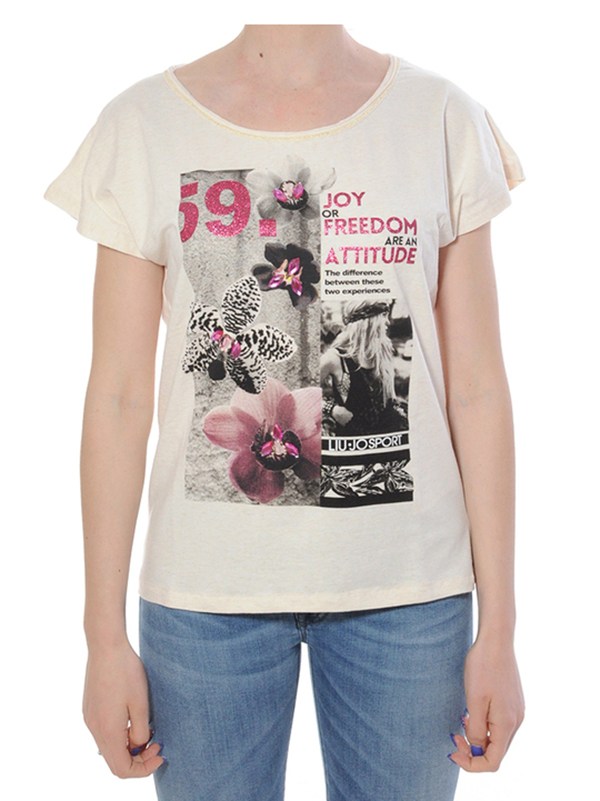 T-Shirt-con-Stampa-Glitter-T16016-J7662---Liu-Jo-Sport