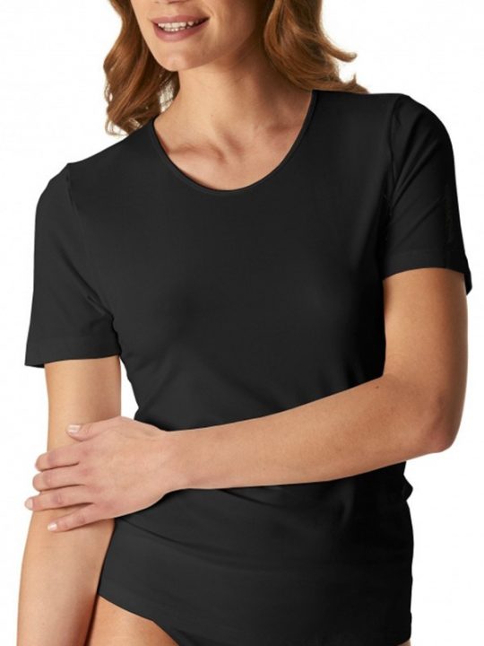 t-shirt-elastica-con-girocollo-nera-56201-mey