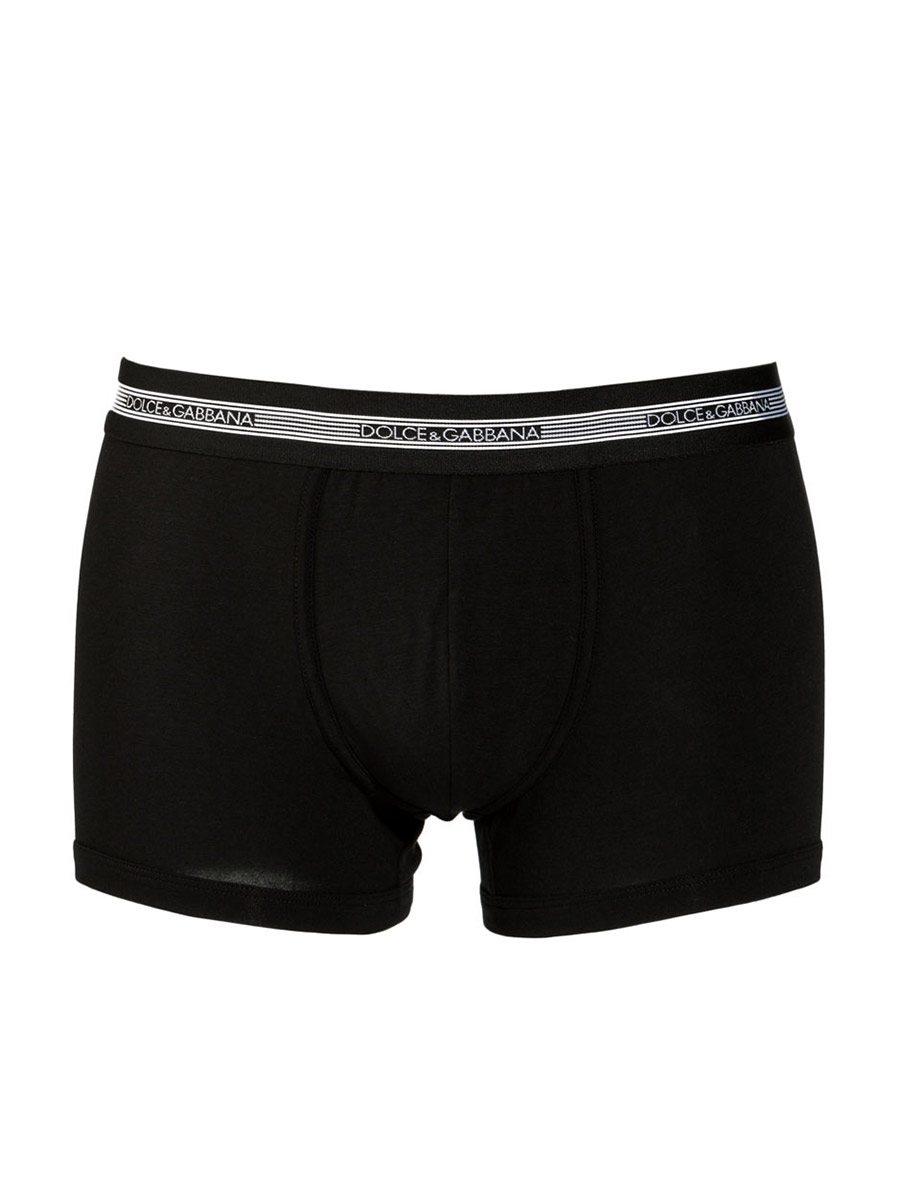 Boxer Elasticizzato con Gambaletto con Elastico Tono su Tono Nero N4A45J - FUGHG - N0000 - Dolce & Gabbana Boxer Elasticizzato con Gambaletto con Elastico Tono su Tono Nero N4A45J - FUGHG - N0000 - Dolce & Gabbana