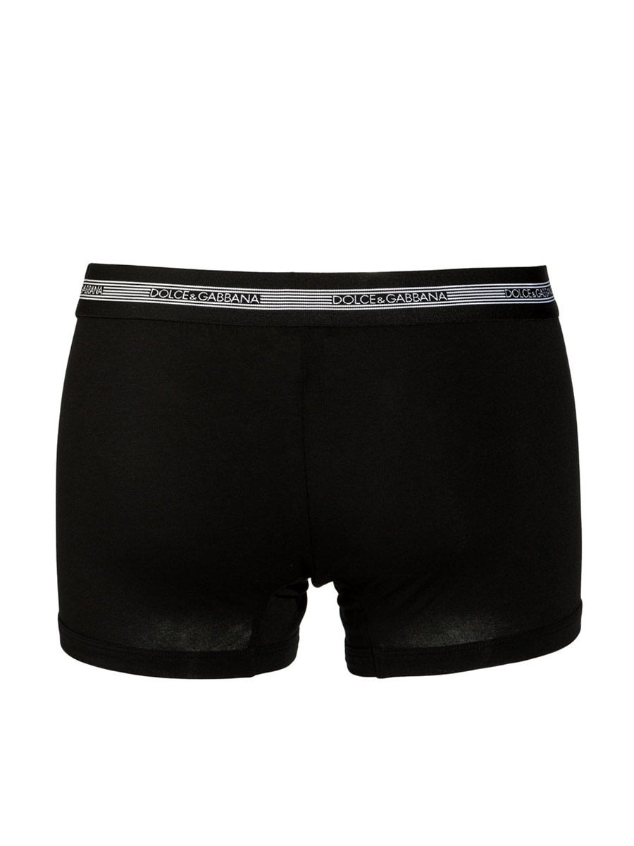 Boxer Elasticizzato con Gambaletto con Elastico Tono su Tono Nero N4A45J - FUGHG - N0000 - Dolce & Gabbana Boxer Elasticizzato con Gambaletto con Elastico Tono su Tono Nero N4A45J - FUGHG - N0000 - Dolce & Gabbana