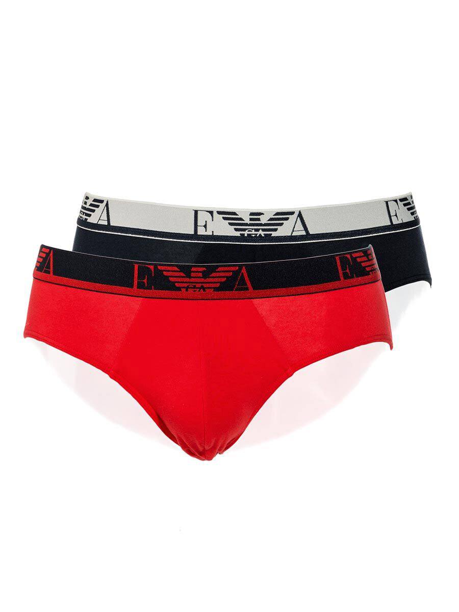 Slip Bipack in Cotone Elasticizzato RossoBlu 111321 - 6A715 - 9674 - Emporio Armani Slip Bipack in Cotone Elasticizzato RossoBlu 111321 - 6A715 - 9674 - Emporio Armani