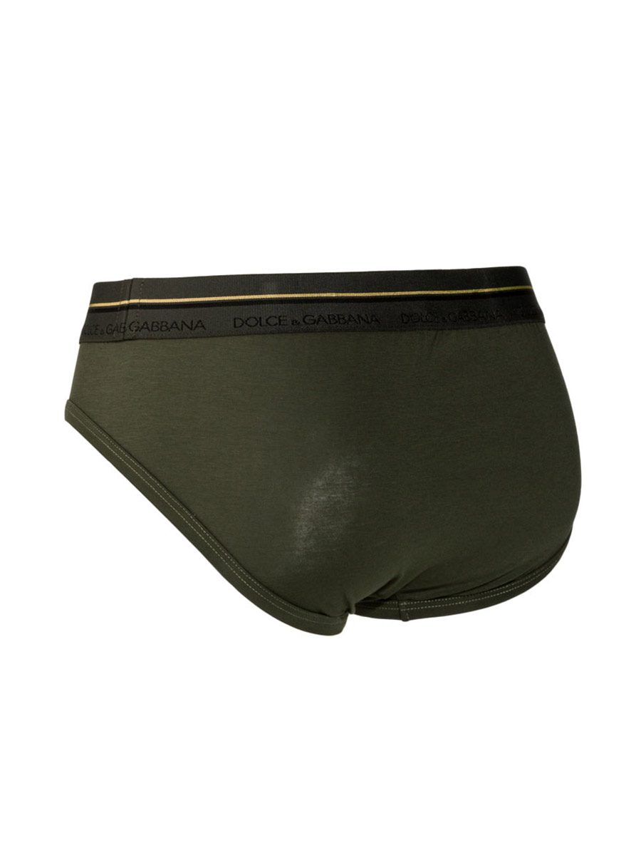 Slip Elasticizzato con Gambaletto Verde N3A33J - FUEB0 - V4026 - Dolce & Gabbana (2) Slip Elasticizzato con Gambaletto Verde N3A33J - FUEB0 - V4026 - Dolce & Gabbana (2)