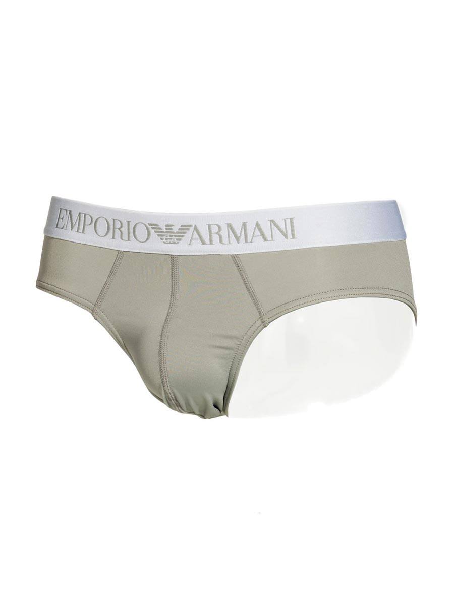 Slip-Elasticizzato-in-Microfibra-Grigio-1108143P54708041---Emporio-Armani