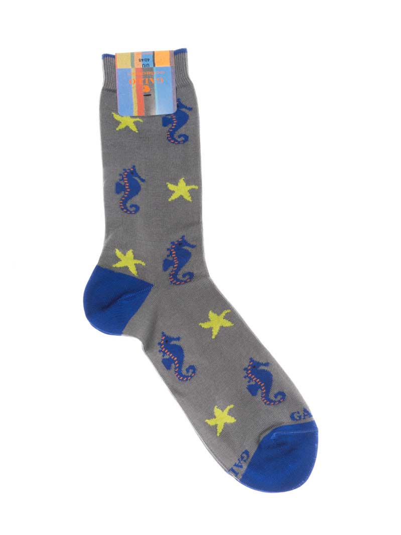Calzino Corto-Medio in Filo di Scozia Elasticizzato Sasso AP502396 L2563C 11692 - Gallo Calzino Corto-Medio in Filo di Scozia Elasticizzato Sasso AP502396 L2563C 11692 - Gallo