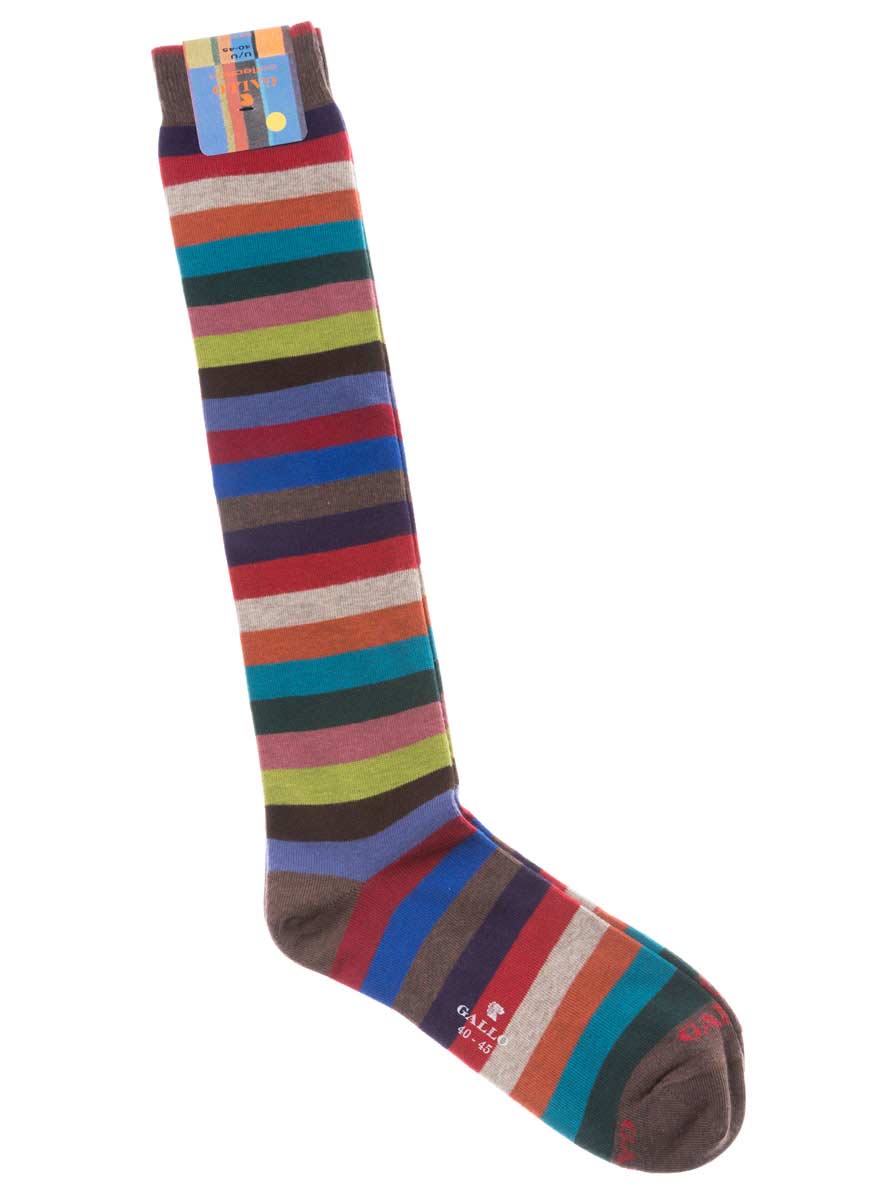 Gambaletto Uomo in Filo di Scozia Elasticizzato Multicolor L1684 2469 - Gallo