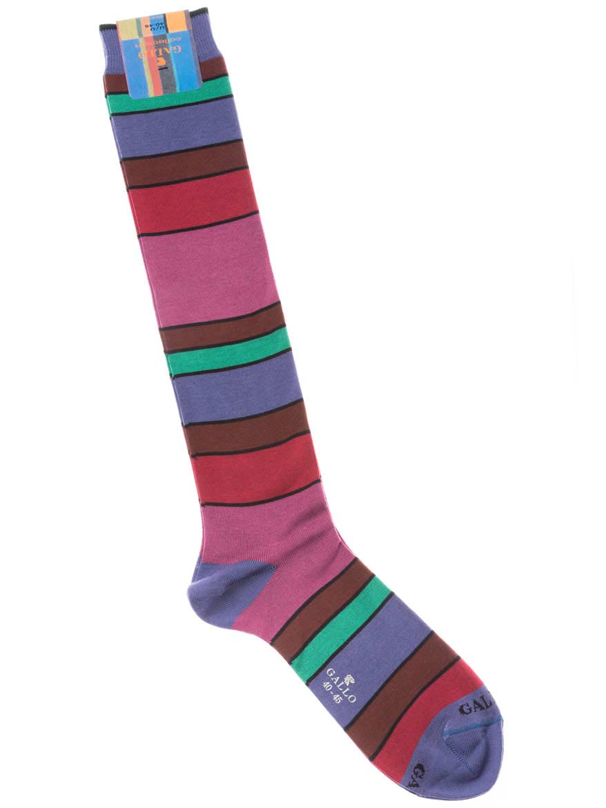 Gambaletto Uomo in Filo di Scozia Elasticizzato Viola L2949 8552 - Gallo Gambaletto Uomo in Filo di Scozia Elasticizzato Viola L2949 8552 - Gallo