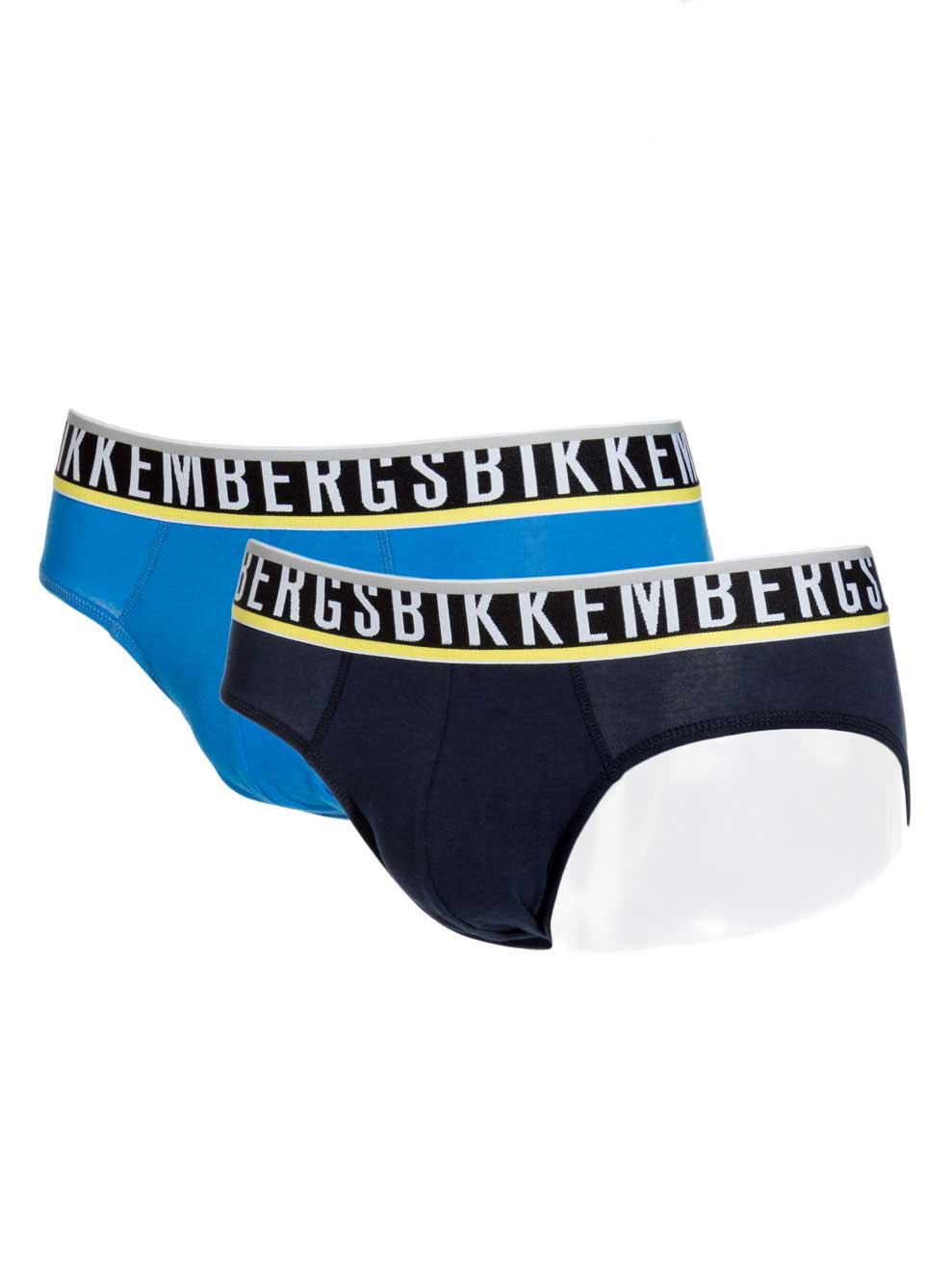 Slip Bipack in Cotone Elasticizzato Azzurro e Blu B4S30012325 - Bikkembergs Slip Bipack in Cotone Elasticizzato Azzurro e Blu B4S30012325 - Bikkembergs