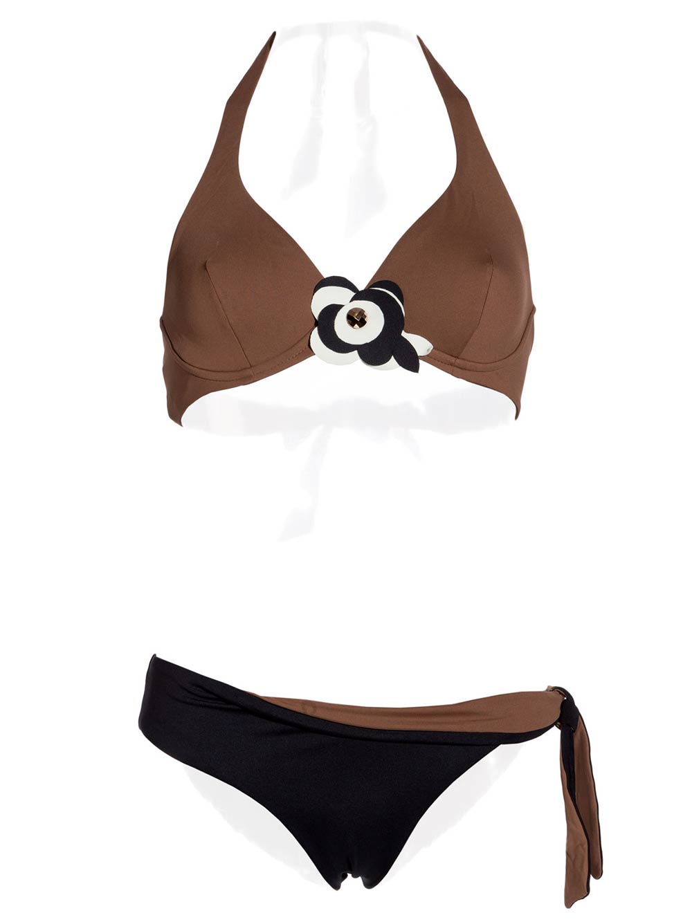 Bikini con Ferretto Goccia Marrone Nero RGE03 PR42 - Valery Prestige (2)