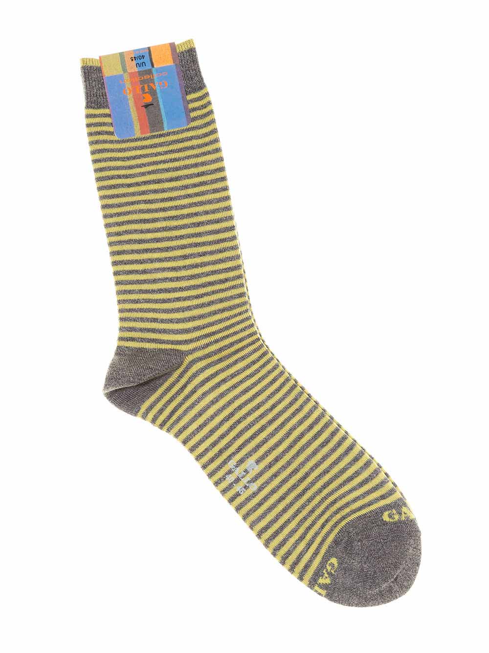 Calzino Corto-Medio in Filo di Scozia Elasticizzato Giallo AP103650 L2985C 30142 - Gallo Calzino Corto-Medio in Filo di Scozia Elasticizzato Giallo AP103650 L2985C 30142 - Gallo