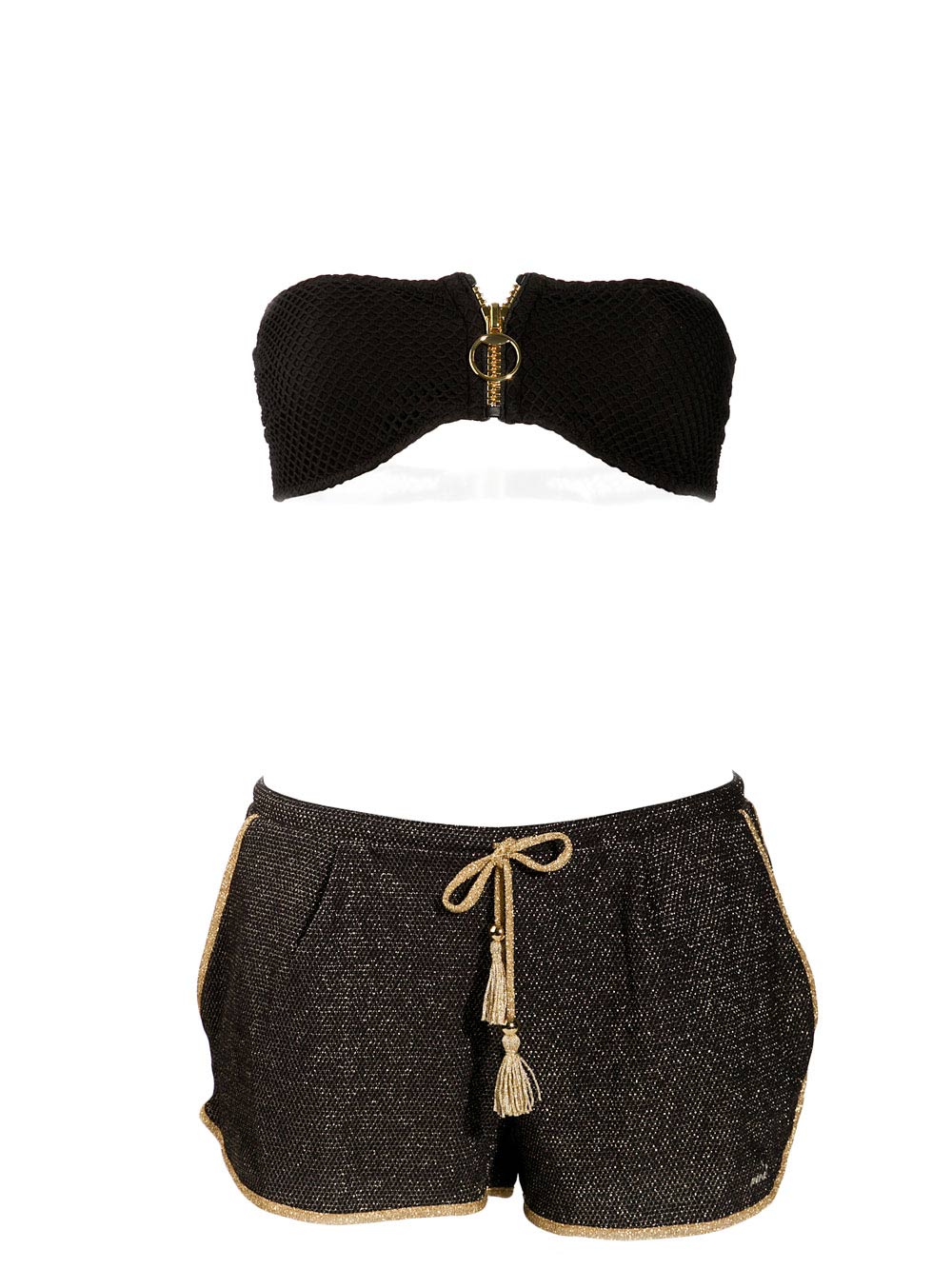 Abbigliamento Pin Up Stars Shorts Nero Ricamato (2) Abbigliamento Pin Up Stars Shorts Nero Ricamato (1)