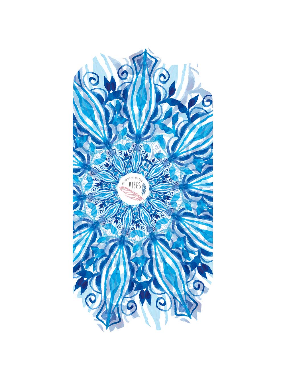 Telo Mare Stampa Mandala Blu 038 - Vibes Telo Mare Stampa Mandala Blu 038 - Vibes