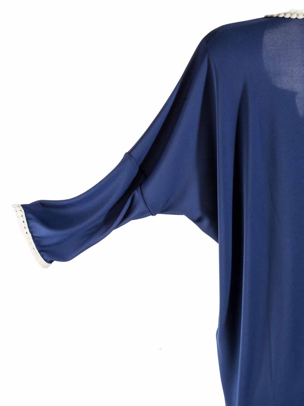 Abito Kaftano Blu in Jersey con Forma a Pipistrello ABD48 CR8U - Raffaela D'Angelo (1)