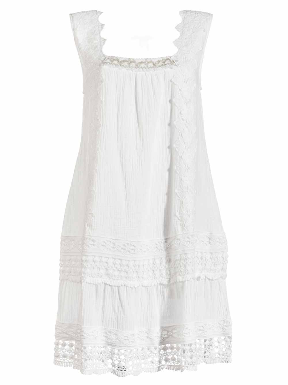 Abito Smanicato Bianco in Cotone ABD38 WL - Raffaela D'Angelo (2) Abito Smanicato Bianco in Cotone ABD38 WL - Raffaela D'Angelo (2)