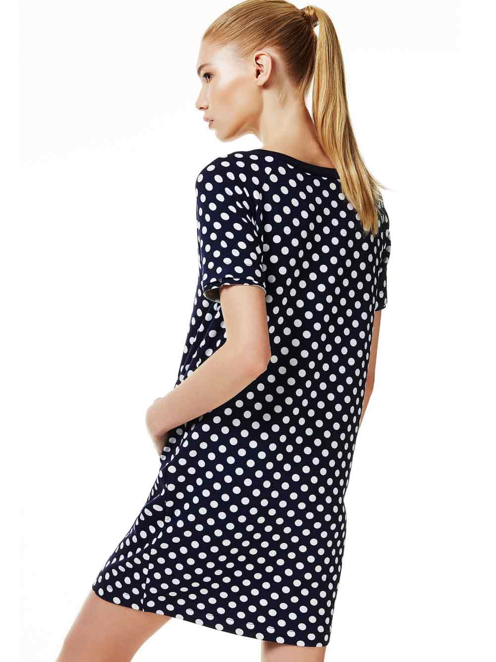 Abito Donna Liu Jo Nero con Stampa a Pois - T17043F0636W9225 Abito Donna Liu Jo Nero con Stampa a Pois - T17043F0636W9225