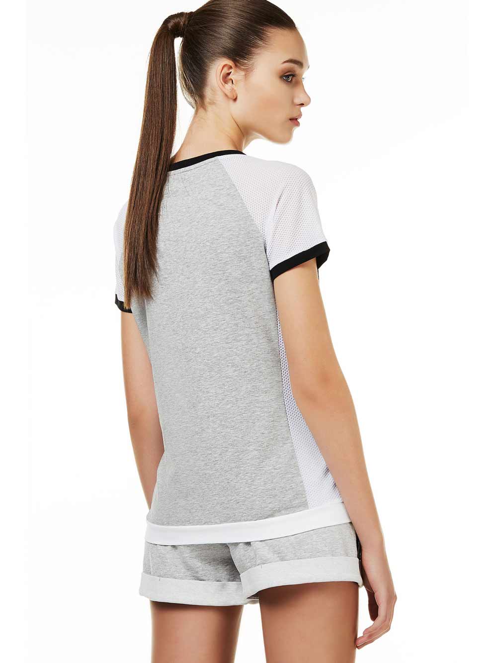 T-Shirt Donna Liu Jo Bianca e Nera in Jersey - T17072J9100A3534 T-Shirt Donna Liu Jo Bianca e Nera in Jersey - T17072J9100A3534