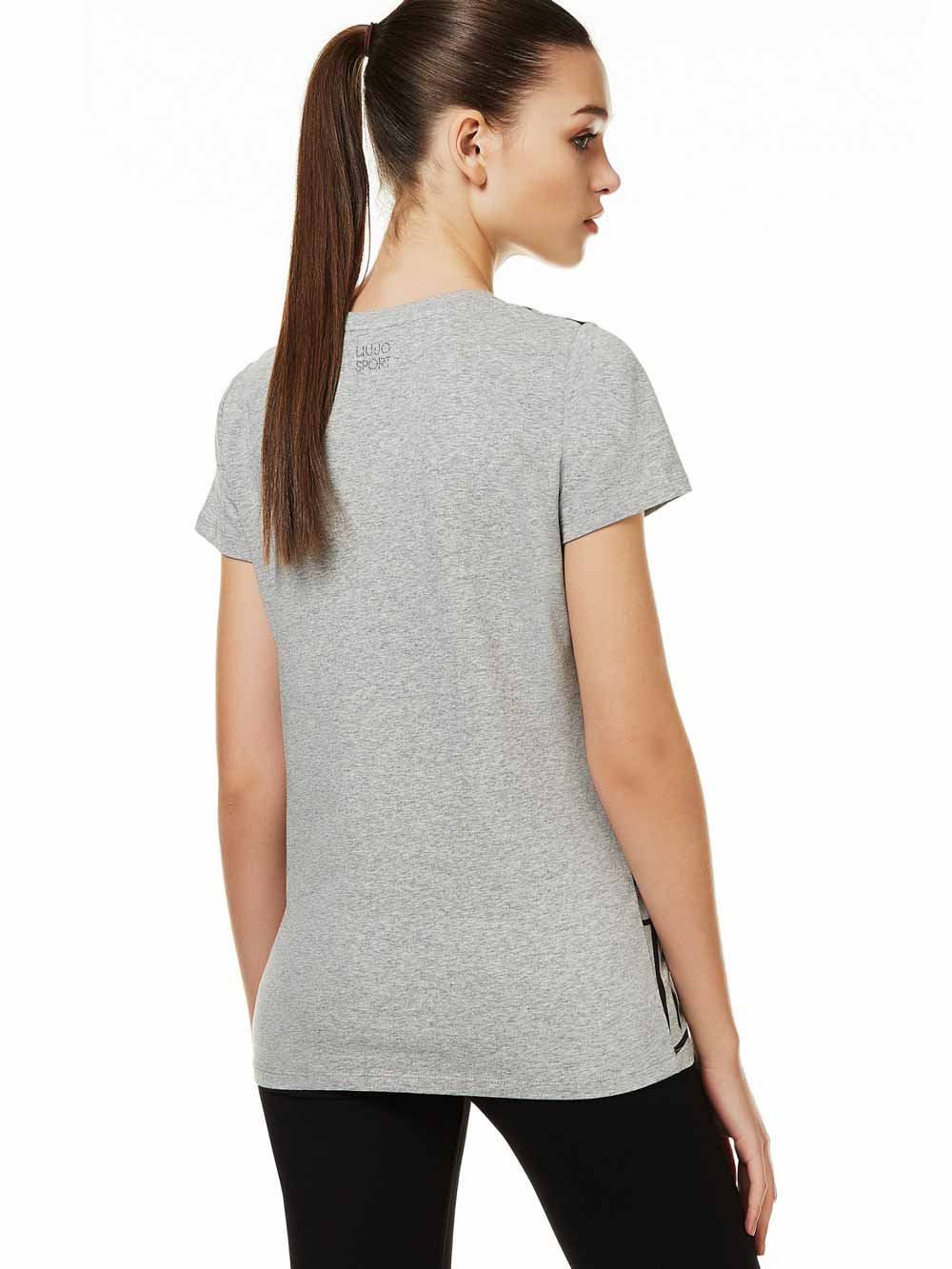T-Shirt Donna Liu Jo Grigio Melange in Jersey - T17123J79242043 T-Shirt Donna Liu Jo Grigio Melange in Jersey - T17123J79242043
