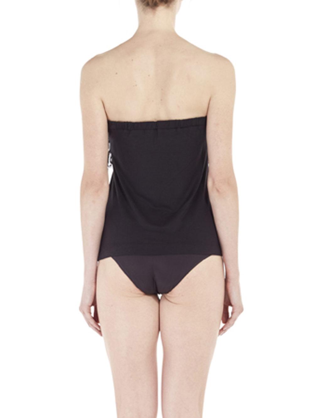Top Donna Liu Jo Nero con Frange - V17082J790522222 Top Donna Liu Jo Nero con Frange - V17082J790522222