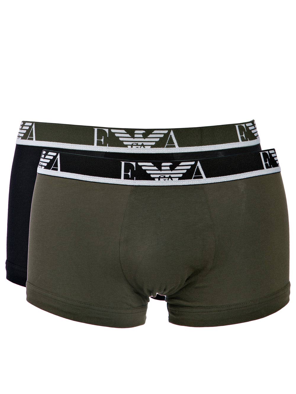 Boxer Bipack Emporio Armani in Cotone Nero e Verde - 7A7151112107681