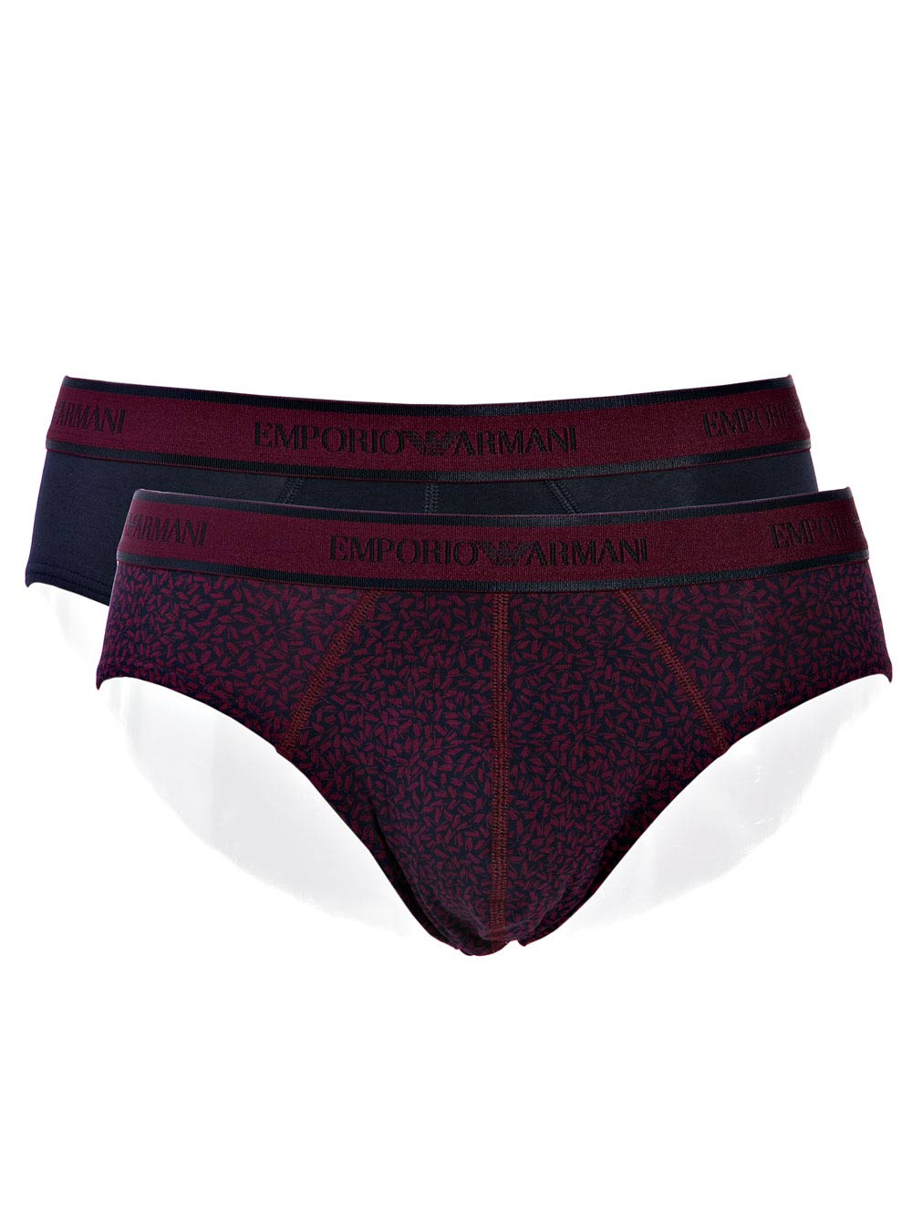 Slip Bipack Emporio Armani Blu e Bordeaux - 7A50411173346635 Slip Bipack Emporio Armani Blu e Bordeaux - 7A50411173346635