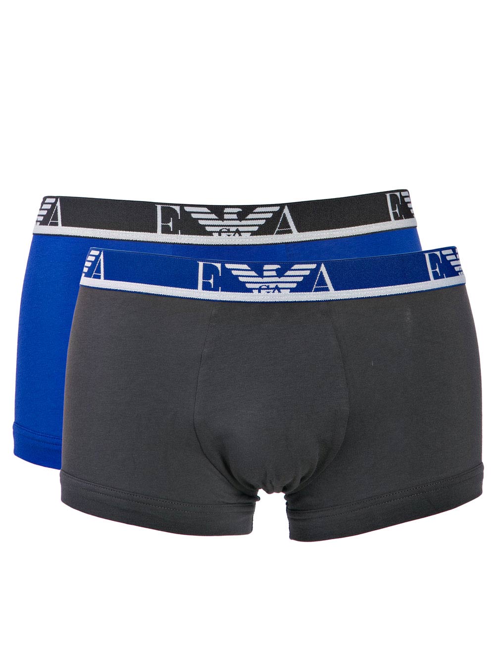 Boxer Bipack Emporio Armani in Cotone Bluette e Grigio - 7A71511121018444