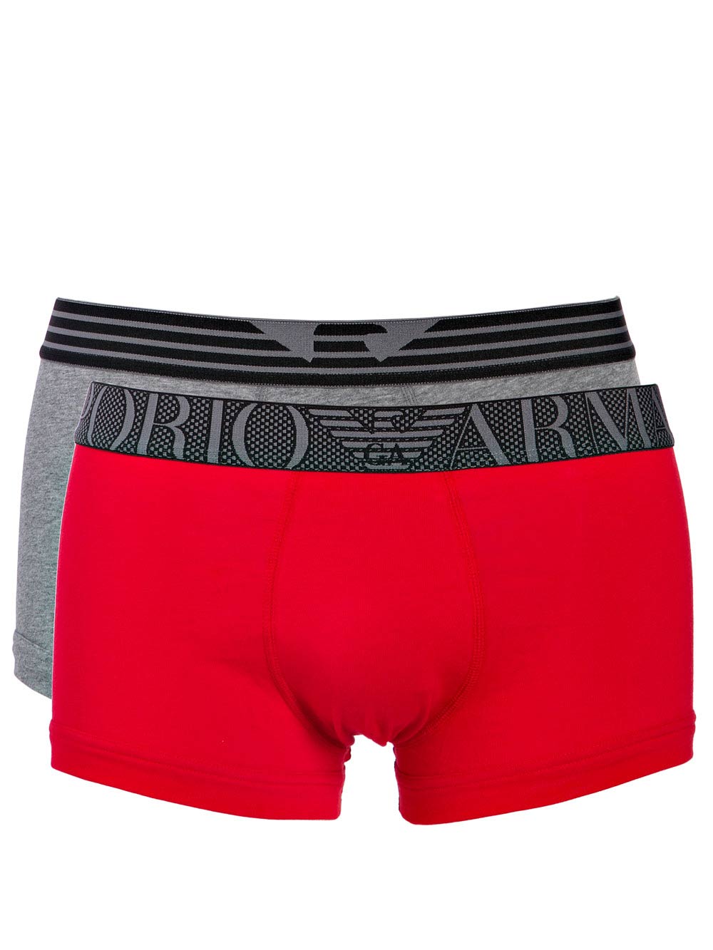 Boxer Bipack Emporio Armani in Cotone Rosso e Grigio - 7A72311121024874 Boxer Bipack Emporio Armani in Cotone Rosso e Grigio - 7A72311121024874