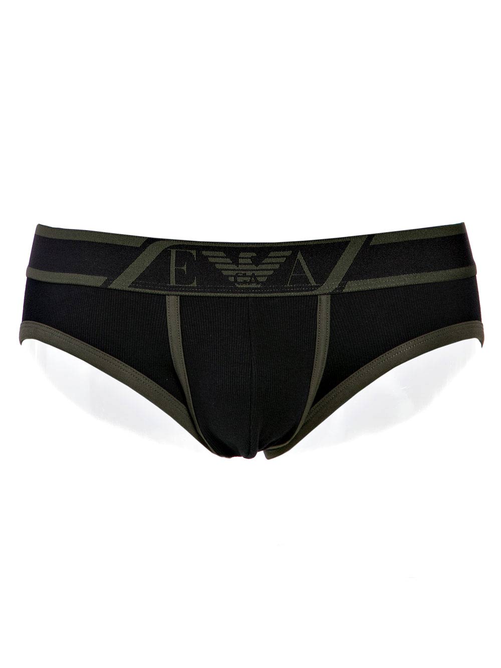Slip Uomo Emporio Armani Nero con Profilo Verde - 7A50311171620 Slip Uomo Emporio Armani Nero con Profilo Verde - 7A50311171620