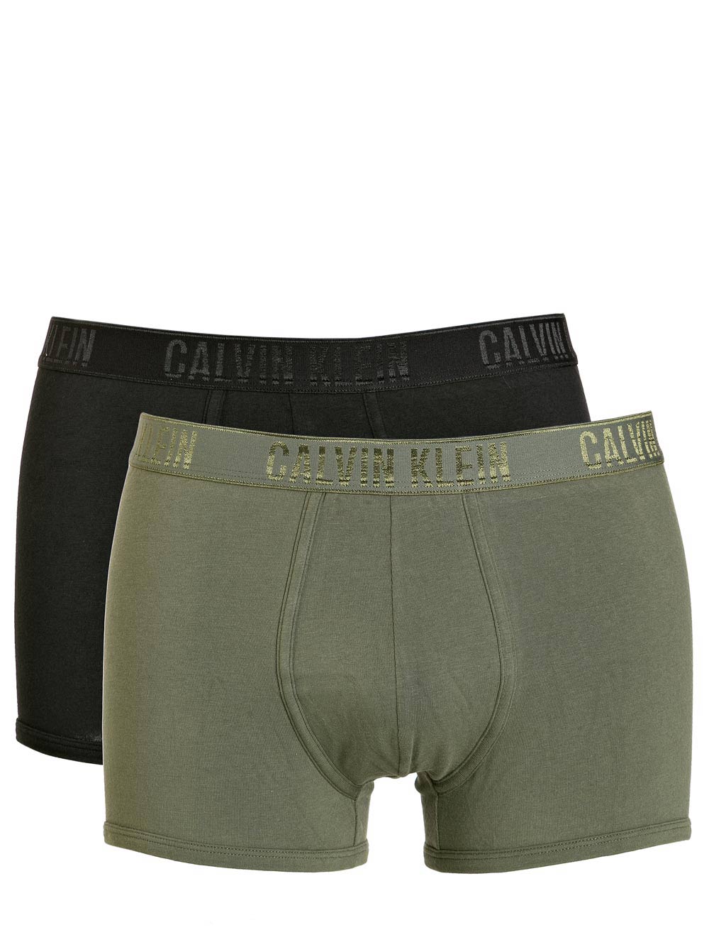 Boxer Bipack Uomo Calvin Klein in Cotone Nero e Verde - NB1372ABHT