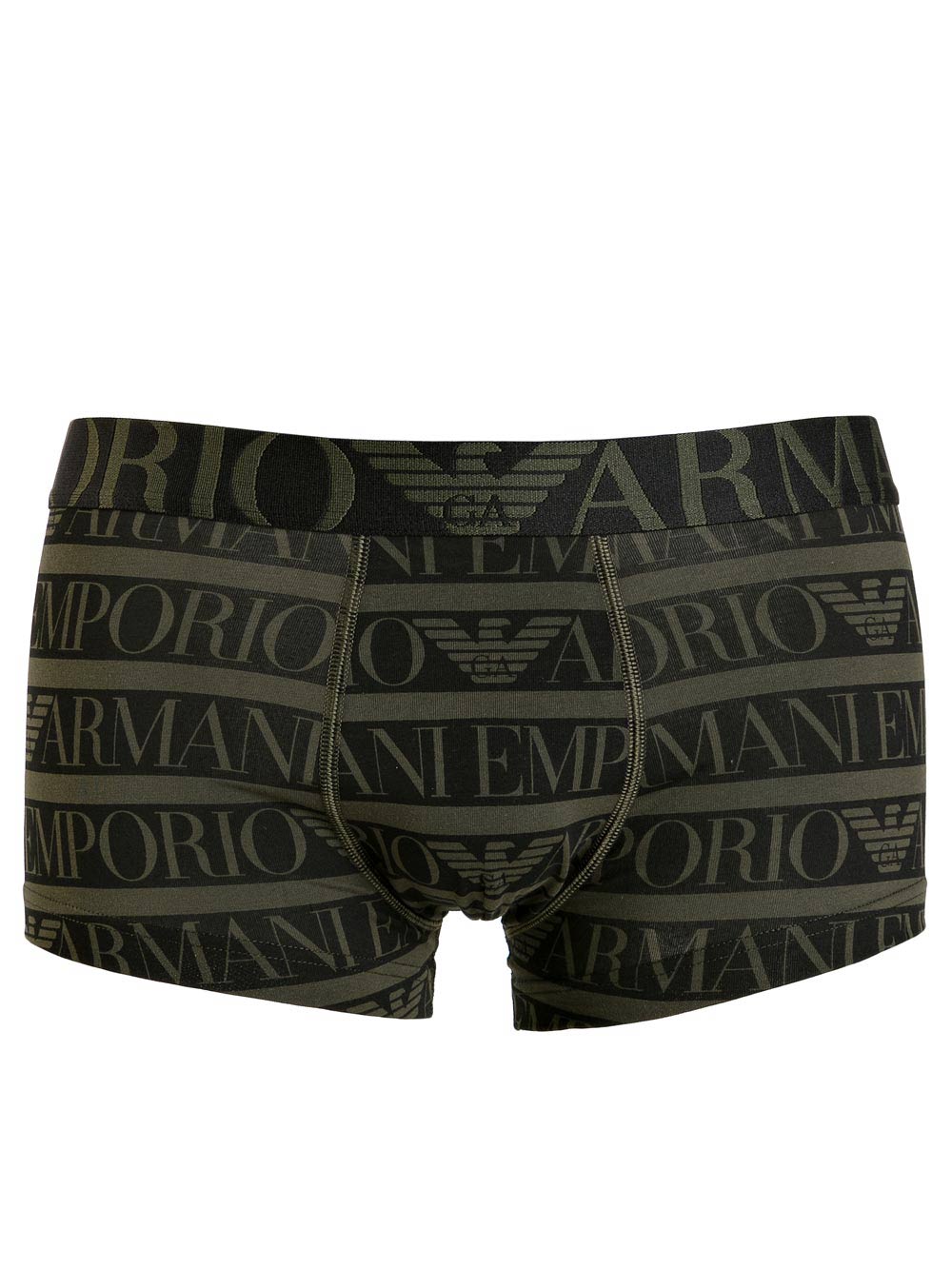 Boxer Uomo Emporio Armani Nero Logato in Verde - 7A5081112908181