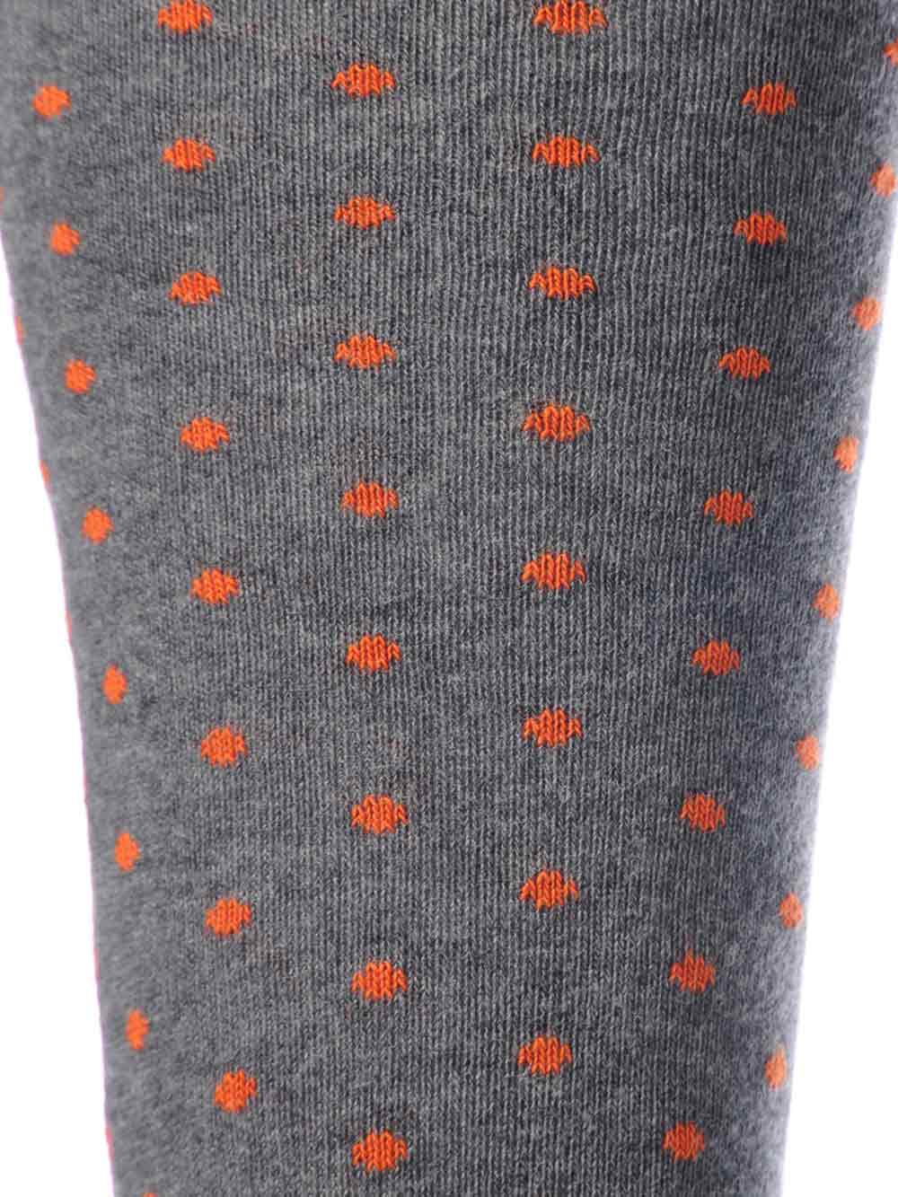 Gambaletto Uomo Gallo Fantasia Pois in Cotone Grigio - AP10301330351 Gambaletto Uomo Gallo Fantasia Pois in Cotone Grigio - AP10301330351
