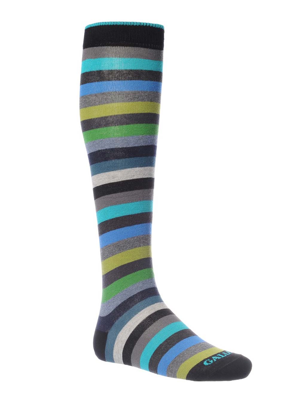 Gambaletto Uomo Gallo Fantasia Righe in Cotone Nero Grigio Verde - AP10311812438 Gambaletto Uomo Gallo Fantasia Righe in Cotone Nero Grigio Verde - AP10311812438