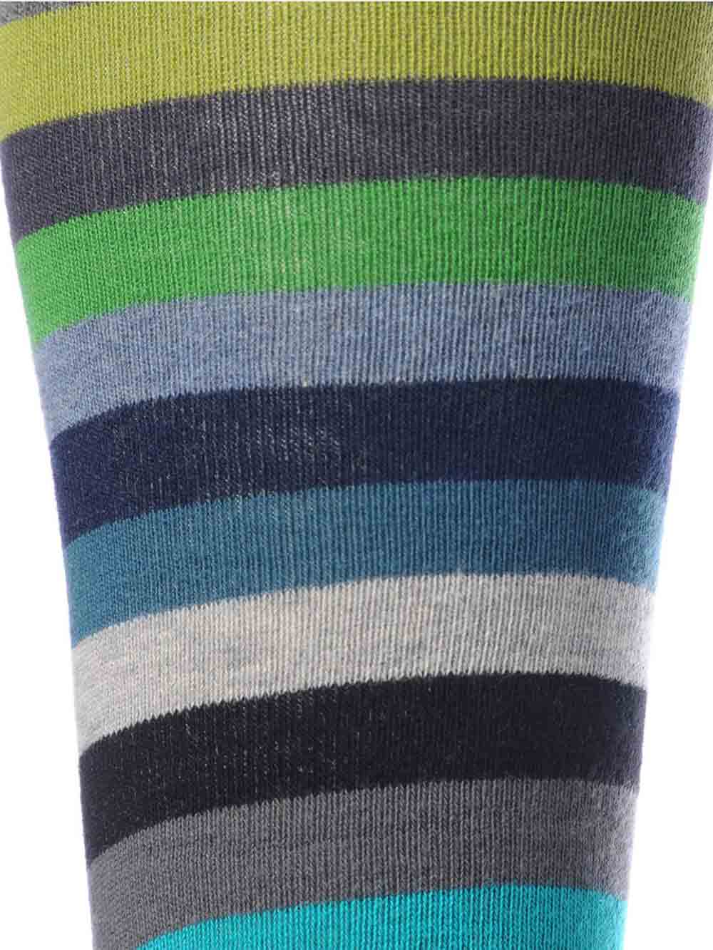 Gambaletto Uomo Gallo Fantasia Righe in Cotone Nero Grigio Verde - AP10311812438 Gambaletto Uomo Gallo Fantasia Righe in Cotone Nero Grigio Verde - AP10311812438