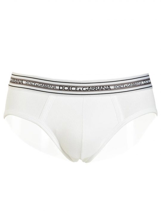 Slip Uomo Dolce & Gabbana Bianco con Elastico Bicolore - FUGF5N3B46JW0800