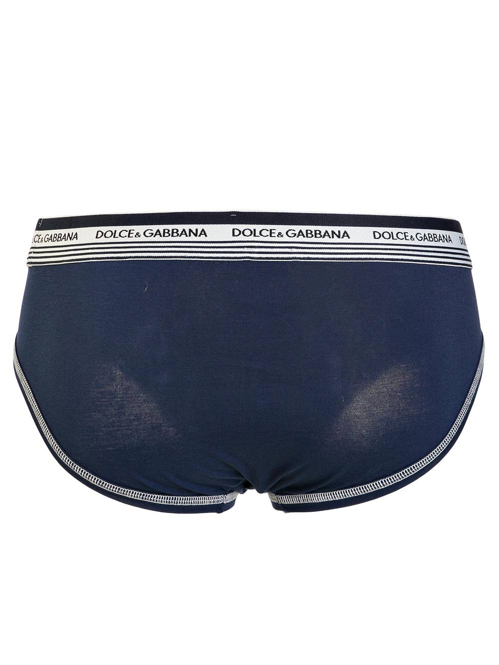 Slip Uomo Dolce & Gabbana Blu con Elastico Bianco - FUGIAN3B32JB0665 B Slip Uomo Dolce & Gabbana Blu con Elastico Bianco - FUGIAN3B32JB0665 B
