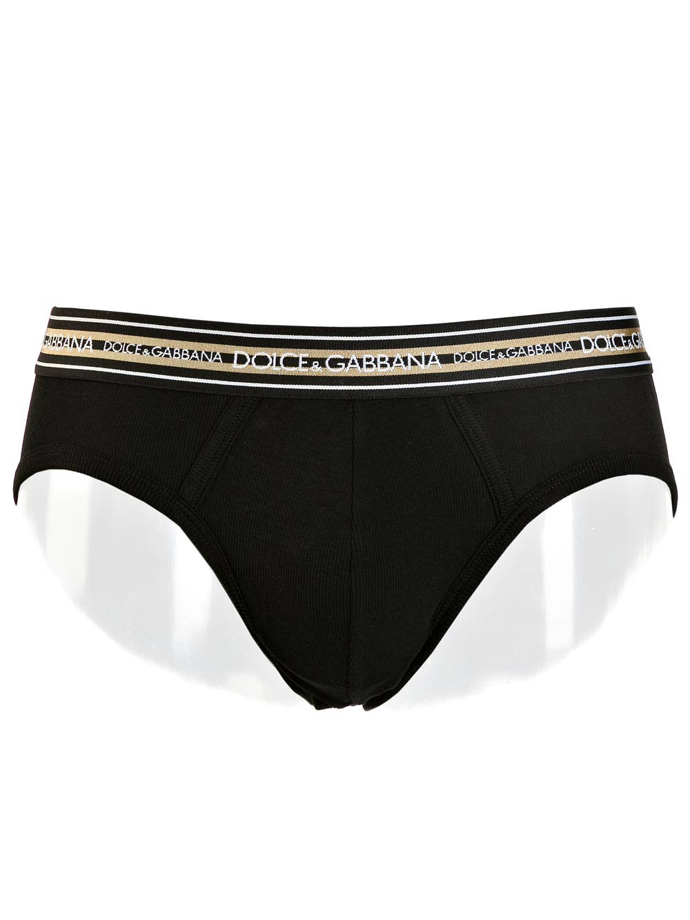 Slip Uomo Dolce & Gabbana Nero con Elastico Bicolore - FUGF5N3B46JN0000