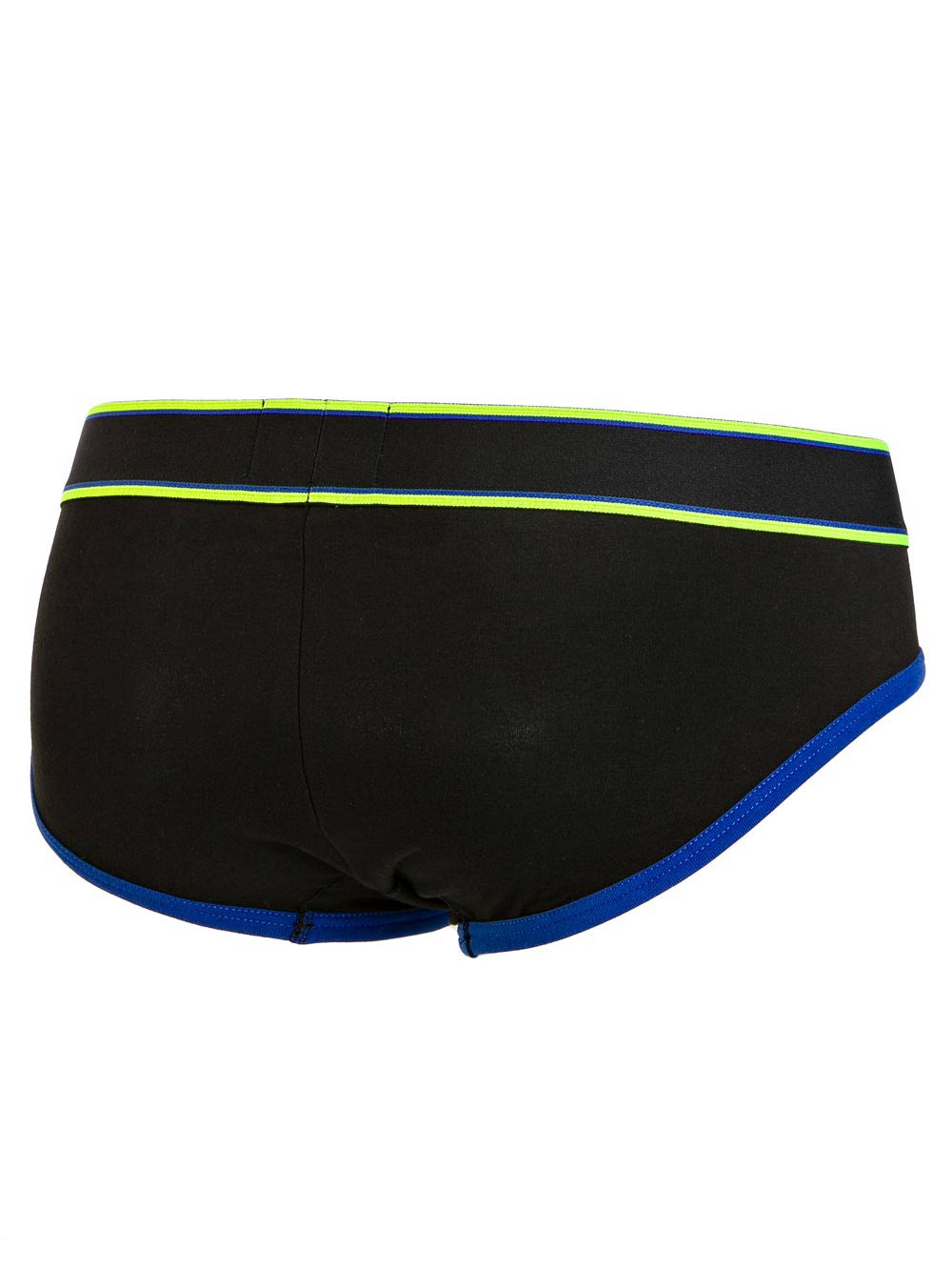 Slip Uomo Emporio Armani Nero con Profilo Blu - 7A51911159220 B