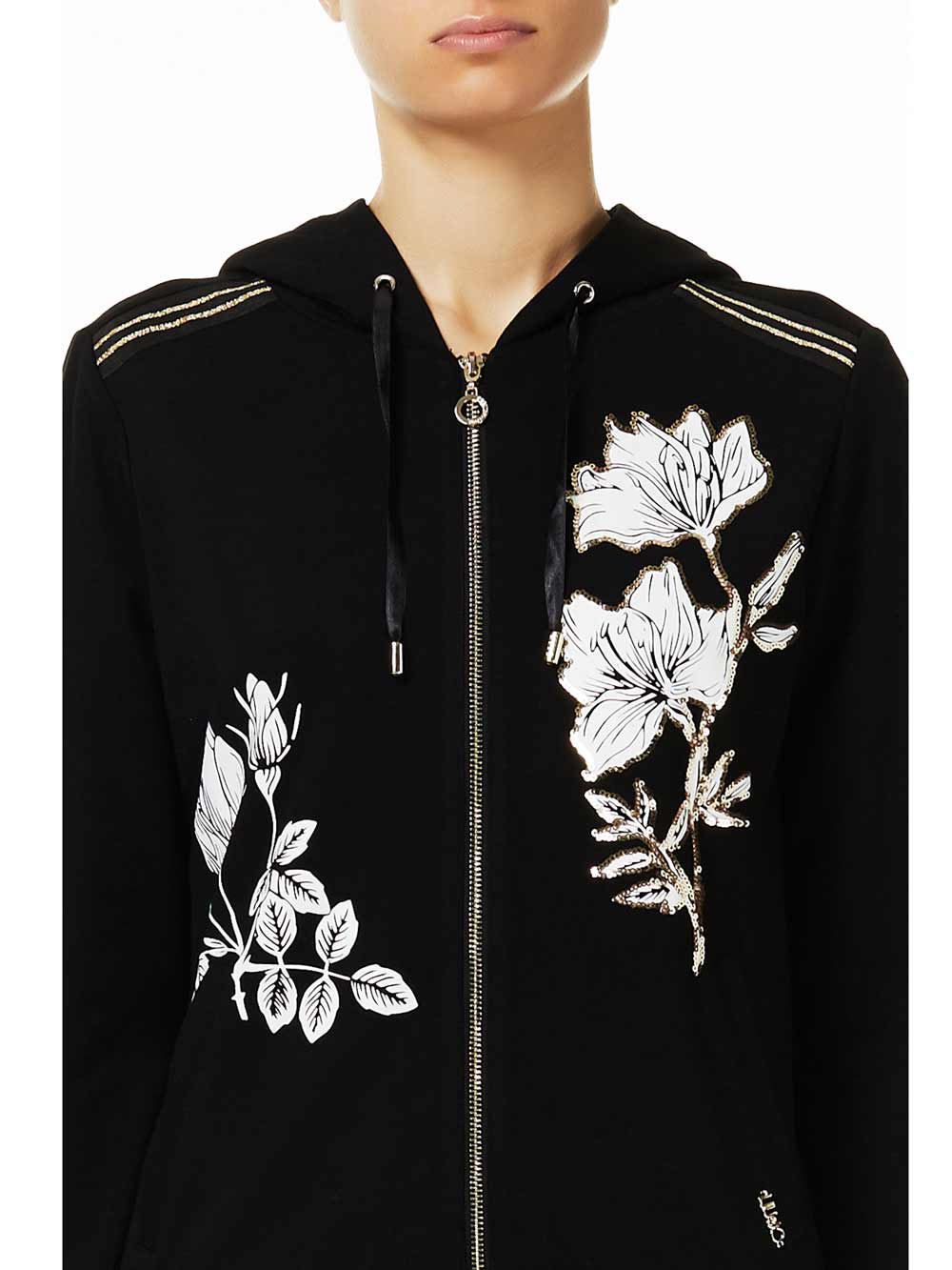 Tuta-Donna-Liu-Jo-Nera-Stampata-con-Fiori---T67056F0576W9777