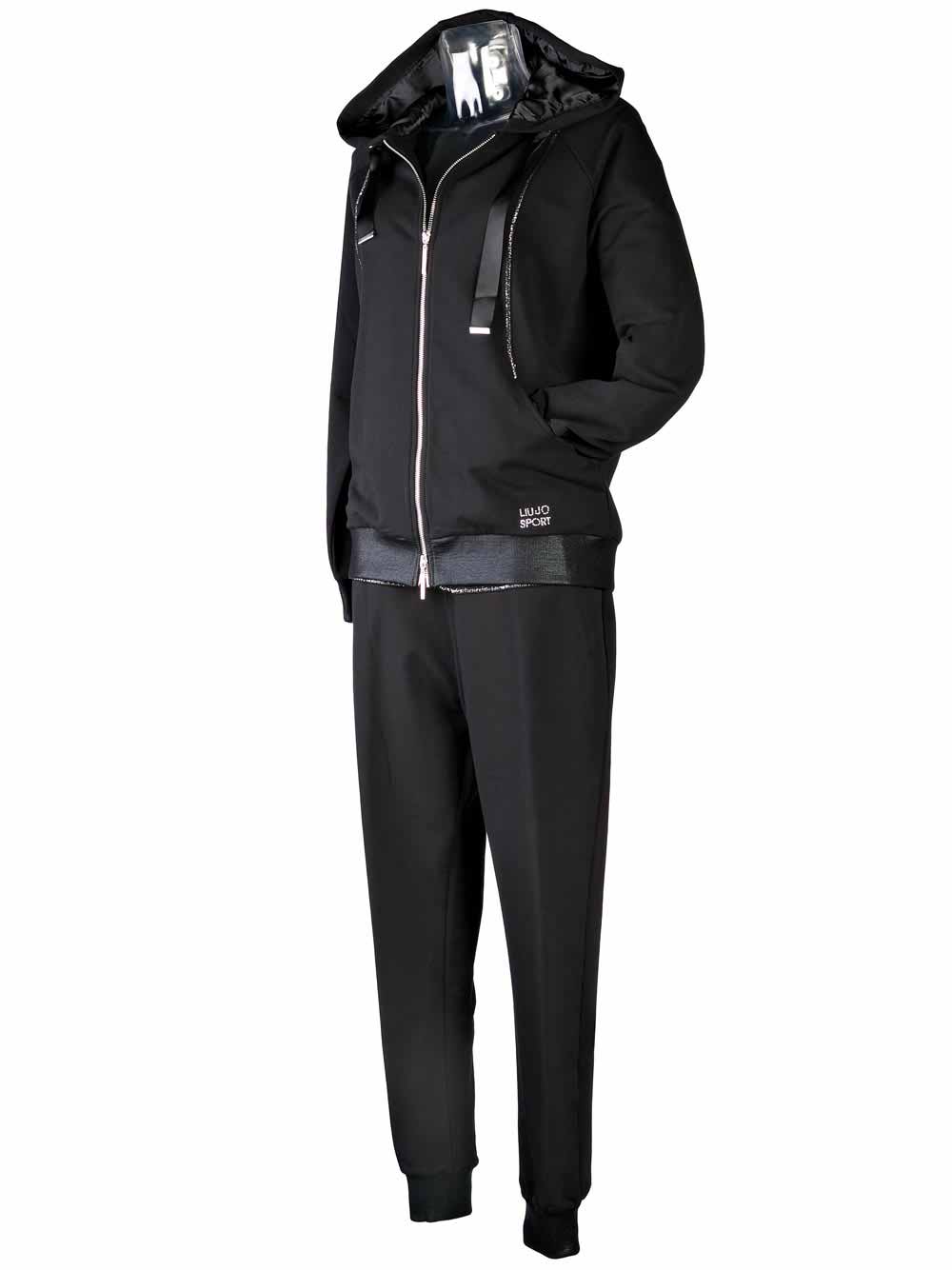 Tuta Donna Liu Jo Sport Nera con Zip in Oro - T66083F059622222 Tuta Donna Liu Jo Sport Nera con Zip in Oro - T66083F059622222
