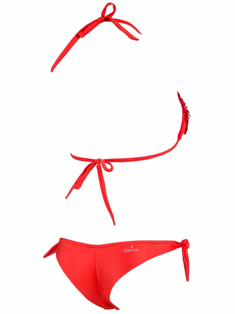 Bikini Donna Pin Up Arancio con Doppio Fiore - 18P329CF008 (3) Bikini Donna Pin Up Arancio con Doppio Fiore - 18P329CF008