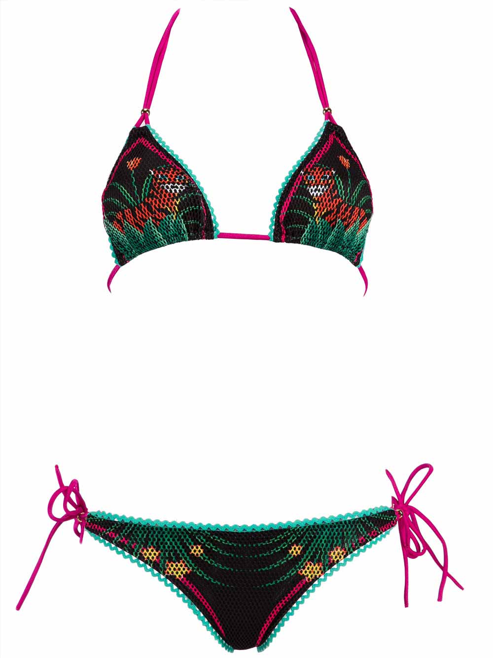 Bikini Donna Pin Up Nero con Stampa Jungle - 18P356CF034 (2) Bikini Donna Pin Up Nero con Stampa Jungle - 18P356CF034