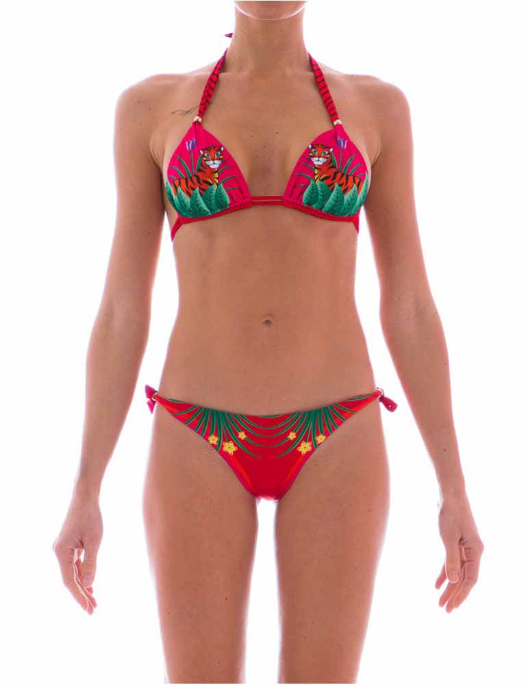 Bikini Donna Pin Up Rosso con Stampa Jungle - 18P350CF018 (1) Bikini Donna Pin Up Rosso con Stampa Jungle - 18P350CF018